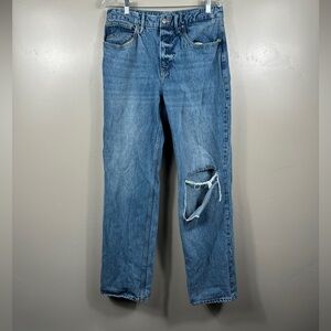 Good American Good 90's Wide Leg Jeans Indigo Blue Was Size 12